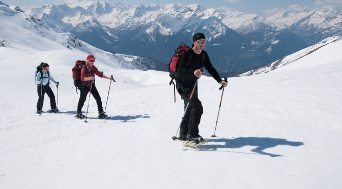 Snowshoeing in the Alps